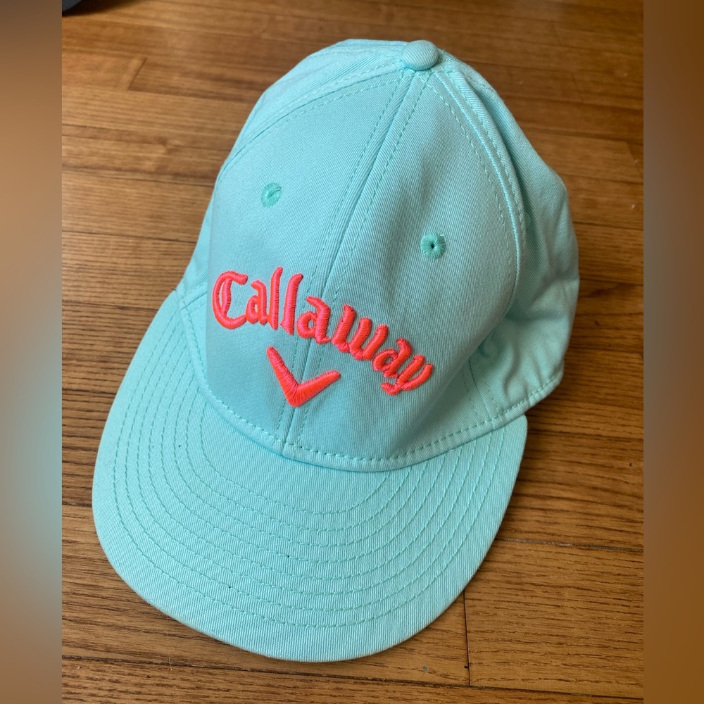 Callaway golf Mint and Coral Cap fitted size L/XL unisex women’s men’s